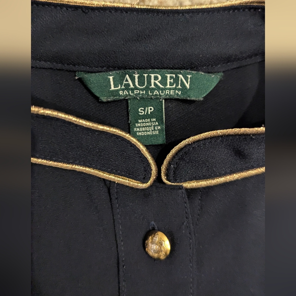 Ralph Lauren Navy Military Blouse - Picture 3 of 5